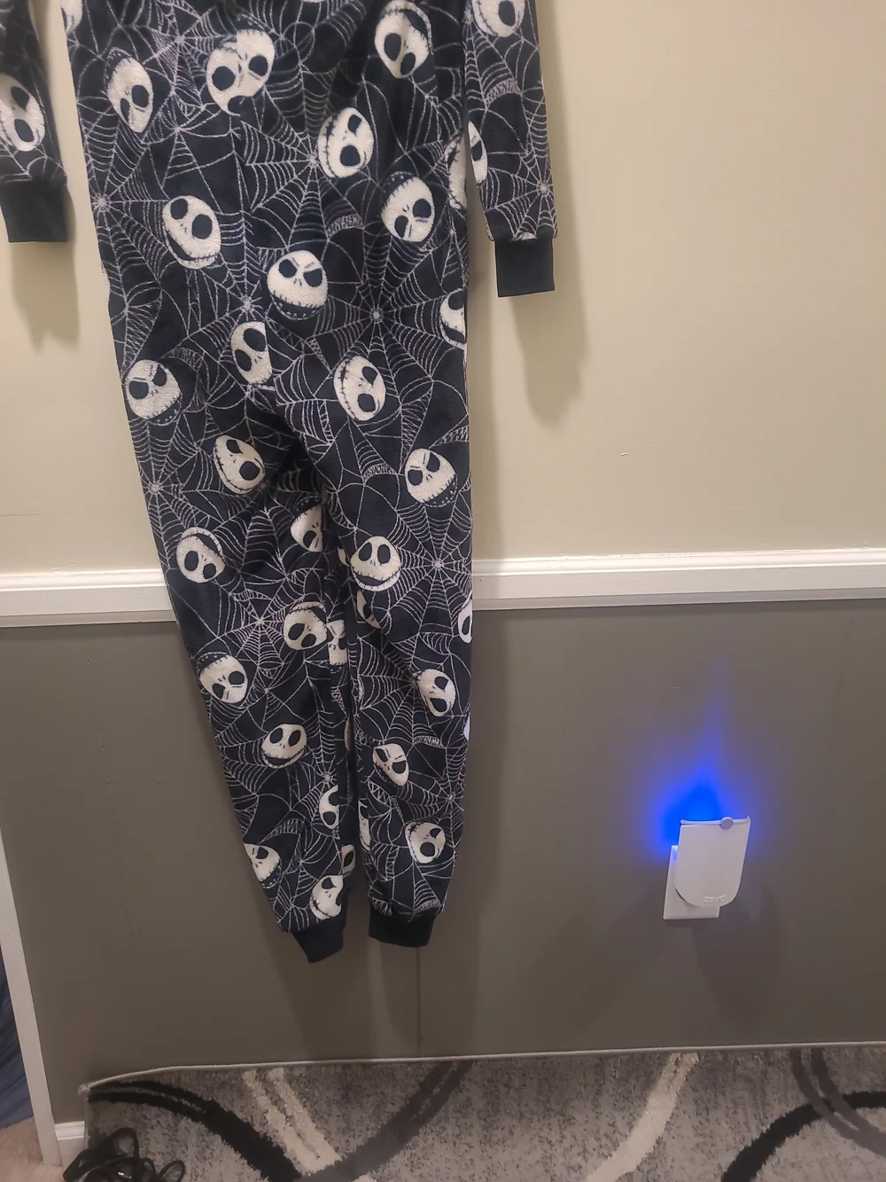 DISNEY Nightmare Before Christmas Jumpsuit Womens XS(0-2 Pajama Jack Skellington - Picture 9 of 12